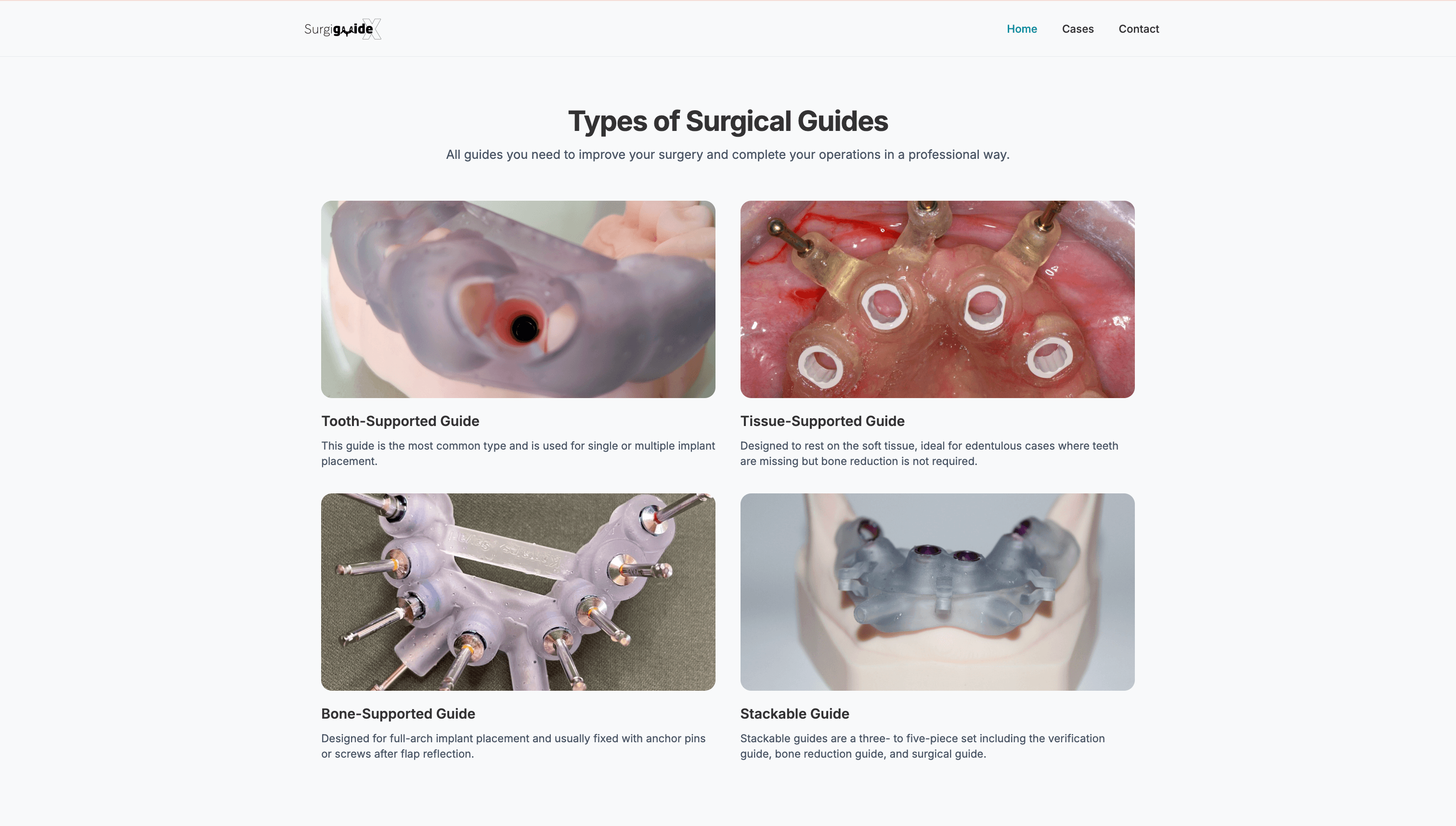 SurgiGuideX – Digital Surgical Guide Platform - Surgical Guide Classification System